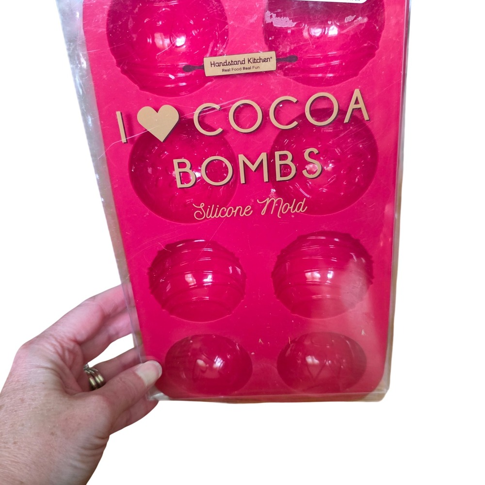 Handstand Kitchen I Love Cocoa Bombs Silicone Mold Red 6 Cavity BKS-HCBC8 NEW - Picture 1 of 6